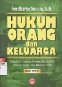 Image of HUKUM ORANG DAN KELUARGA - PERSPEKTIF HUKUM PERDATA BARAT/BW, HUKUM ISLAM, DAN HUKUM ADAT.