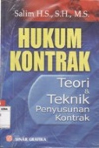 HUKUM KONTRAK TEORI & TEKNIK PENYUSUNAN KONTRAK.