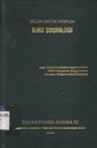 Islam untuk Disiplin Ilmu Sosiologi