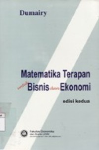 Matematika Terapan Untuk Bisnis Dan Ekonomi