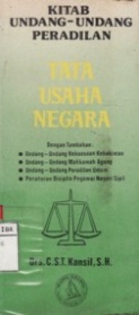 Kitab Undang-Undang Peradilan Tata Usaha Negara.