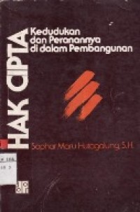 Hak Cipta : Dan Peranannya Di Dalam Pembangunan.