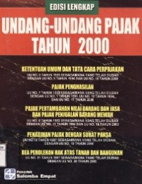 Undang-Undang Pajak Tahun 2000.