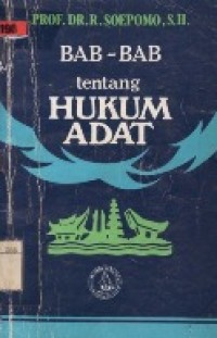 Bab-Bab Tentang Hukum Adat.