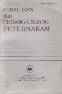 Peraturan dan Undang-Undang Peternakan.