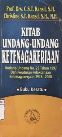 Kitab Undang-Undang Ketenagakerjaan.