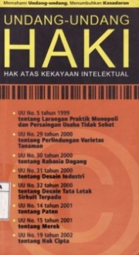 Undang-Undang HAKI (Hak Atas Kekayaan Intelektual).