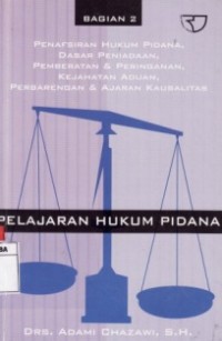 Pelajaran Hukum Pidana.Bagian 2