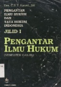 Pengantar Ilmu Hukum Dan Tata Hukum Indonesia.Jil.1