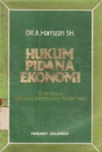 Hukum Pidana Ekonomi.