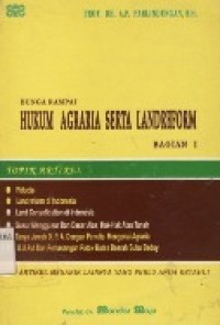 Bunga Rampai Hukum Agraria Serta Landreform Jil.1