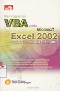 Image of Pemrograman VBA pada Microsoft Excel 2002 untuk Otomatisasi Pekerjaan