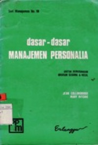 Dasar-Dasar Manajeme Personalian - Seri Manajemen No.19