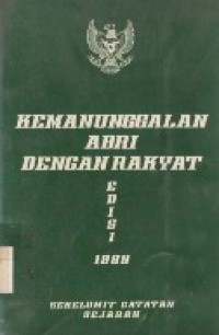 Kemanunggalan ABRI Dengan Rakyat.