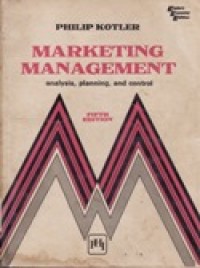 Marketing Management Analysis, Planning, and Control