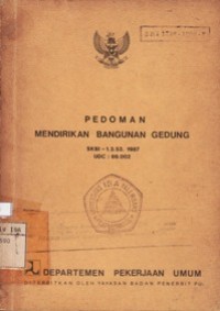 Pedoman Mendirikan Bangunan Gedung - SKBI-1.3.53.1987