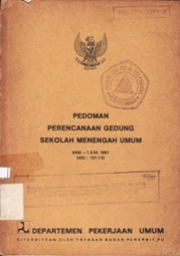 Pedoman Perencanaan Gedung Sekolah Menengah Umum SKBI-1.3.55-1987 UDC : 727.113